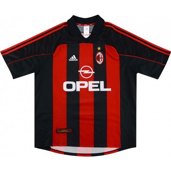 Tailandia Camiseta AC Milan 1st Retro 2000 2002 Rojo